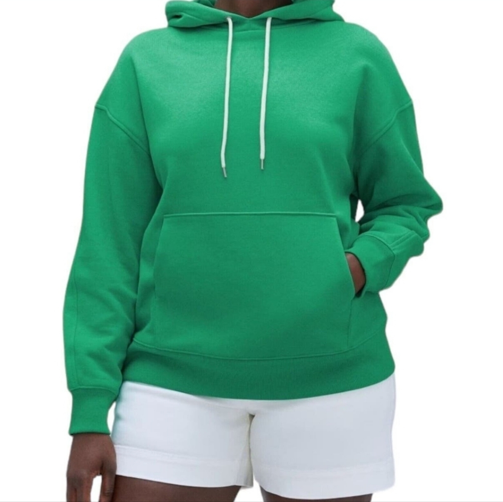 Everlane The Track Organic Cotton Terry Popover Mint Green Hoodie Sweate…